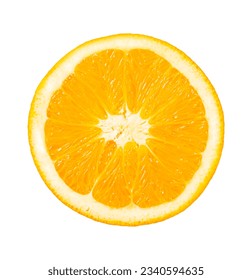 Sliced Orange. Fresh organic orange isolated on white background. - Shutterstock ID 2340594635