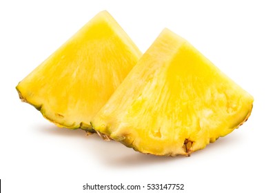 Sliced Pineapple Isolated