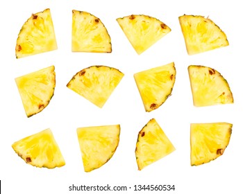 Sliced Pineapple Path Isolated