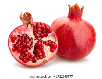 sliced pomegranate path isolated on white - Powered by Shutterstock