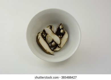 Sliced Portabello Mushroom In Bowl