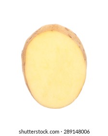 Sliced Potato Isolated On White Background