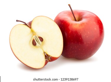 Sliced Red Delicious Apple Path Isolated