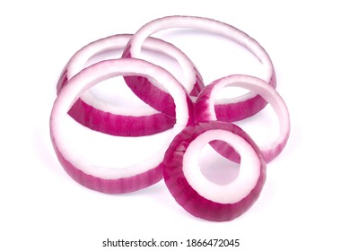 Sliced red onion isolated on white background. Healthy superfood - Shutterstock ID 1866472045