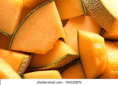 Sliced Ripe Melon As Background