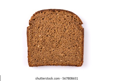 sliced of rye bread, isolated on a white background