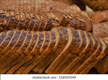 Sliced Rye Bread In Bread Slicer