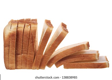 Sliced Sandwich Bread Isolated On White Background