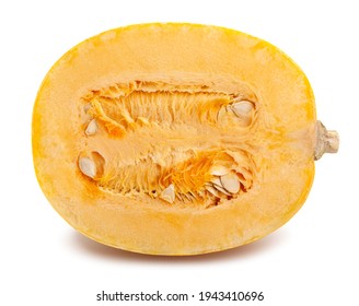 Sliced Spaghetti Squash Path Isolated On White