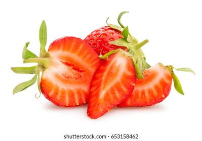 Sliced Strawberry Isolated