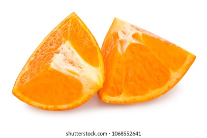 sliced tangerine path isolated