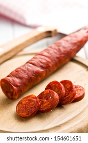 The Sliced Tasty Chorizo Sausage