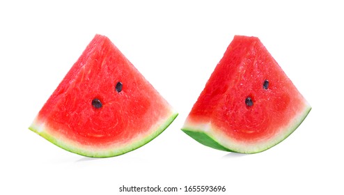 Sliced Watermelon Isolated On White Background