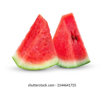 Sliced Watermelon Isolated On White Background Stock Photo 2144641725 ...