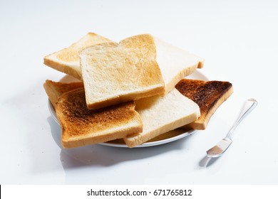 Sliced White Bread Toast In Different Shade