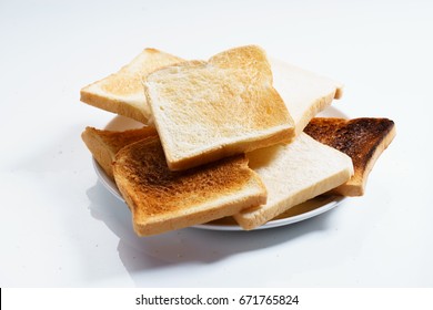 Sliced White Bread Toast In Different Shade