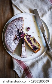 Slices Of Blueberry Lemon Cake 