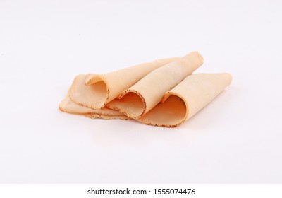 Slices Of Deli Meat, Cold Cuts, Appetisers, Ham, Mortadella, Salami On White Background