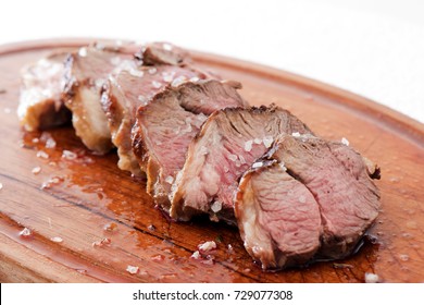 Slices of delicious lamb meat 
