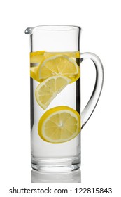 Slices Of Lemon In A Pitcher Of Water