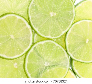 slices of lime background Stock Photo