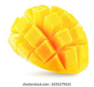 slices of mango isolated on the white background. Clipping path. - Powered by Shutterstock