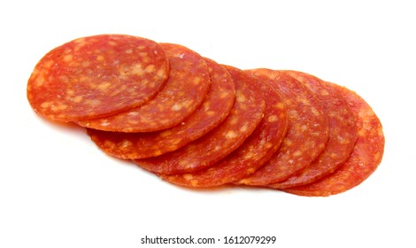 Slices Pepperoni On White Background Stock Photo 1778687156 | Shutterstock