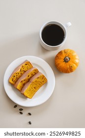 Rodajas pan dulce calabaza