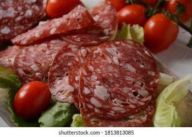 
 Slices Of Salchichón A Spanish Summer Sausage