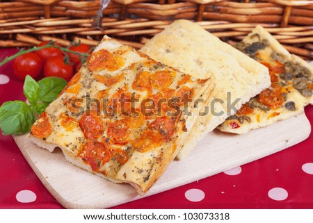 Similar – Traditional Italian focaccia bread