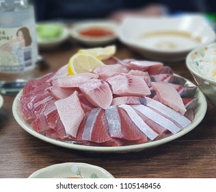 Slices Of Yellow Tail(Seriola Quinqueradiata)