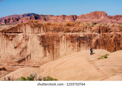 Slick Rock Mountain Biking Trail In Moab, Utah