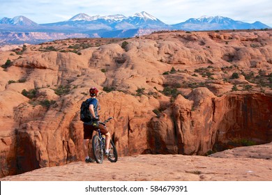 Slickrock Mountain Bike Trail In Moab, Utah