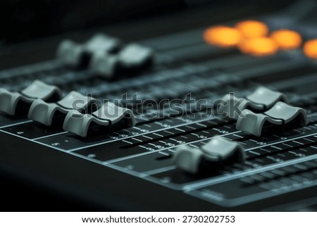 Slide panel of a digital mixer.
