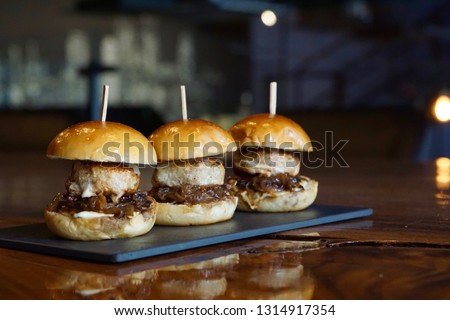 Sliders on table 