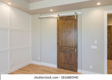 Sliding Barn Door in Master Bedroom
