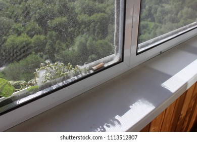 Sliding Mosquito Net, Cigarette And Poplar Fluff