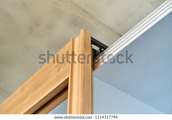 Sliding Wardrobe Door Rollout Fittings Details Stock Photo Edit