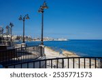 Sliema waterfront promenade and view on St. Julian