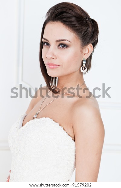 Slim Beautiful Woman Short Hair Wearing Stock Photo Edit Now