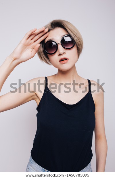 Slim Thin Girl Stylish Clothes Autumn Stock Photo Edit Now