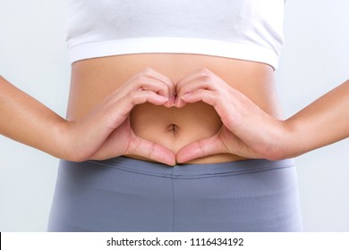 Slim Woman Good Health Digestion