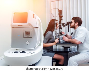 Slit Lamp Examination Biomicroscopy Anterior Eye Stock Photo (Edit Now ...