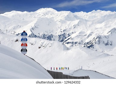 Slopes In Kitzbuhel, Austria.