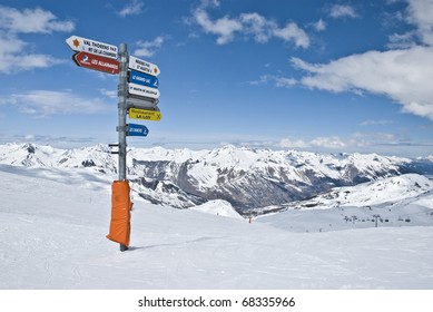 Slopes In Les Menuires - France, Les 3 Vallees