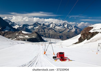 The Slopes Of Zermatt Ski Paradise, Summer Season. Zermatt, Switzerland