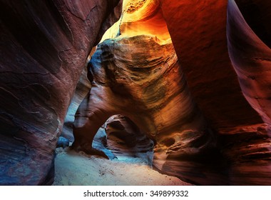 Slot Canyon In Grand Staircase Escalante National Park, Utah