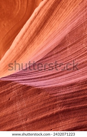 Slot Canyon Warm Tones and Striations, Intimate Perspective