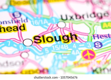 Slough. United Kingdom On A Map