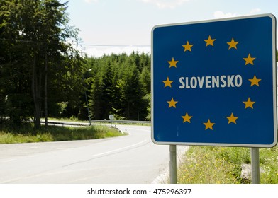 Slovakia Border Sign